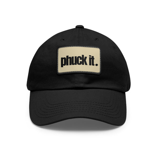 Dad Hat with Leather Patch (Rectangle)