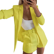 Women Casual Blazer and Shorts Set