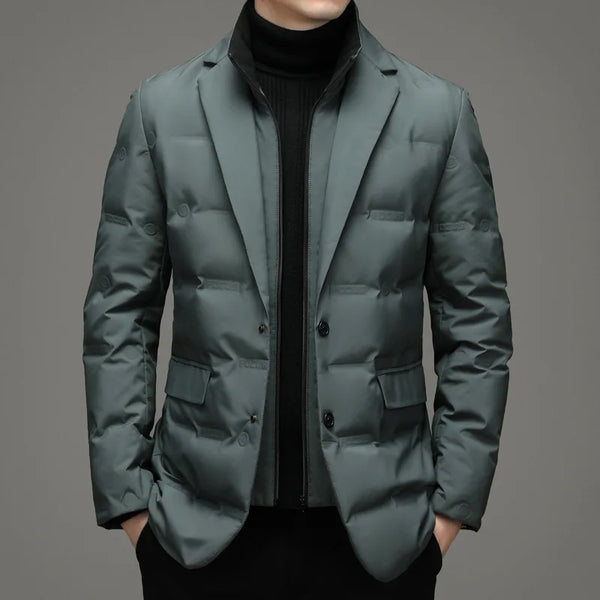 Men's Winter Two-piece Warm Blazer Coat