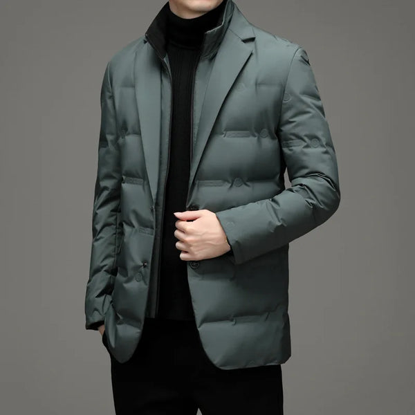 Men's Winter Two-piece Warm Blazer Coat